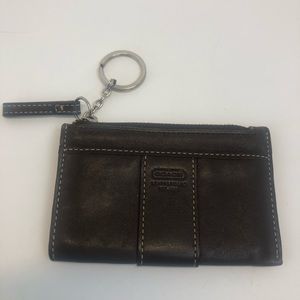 Coach Brown Leather Keychain Coin-purse